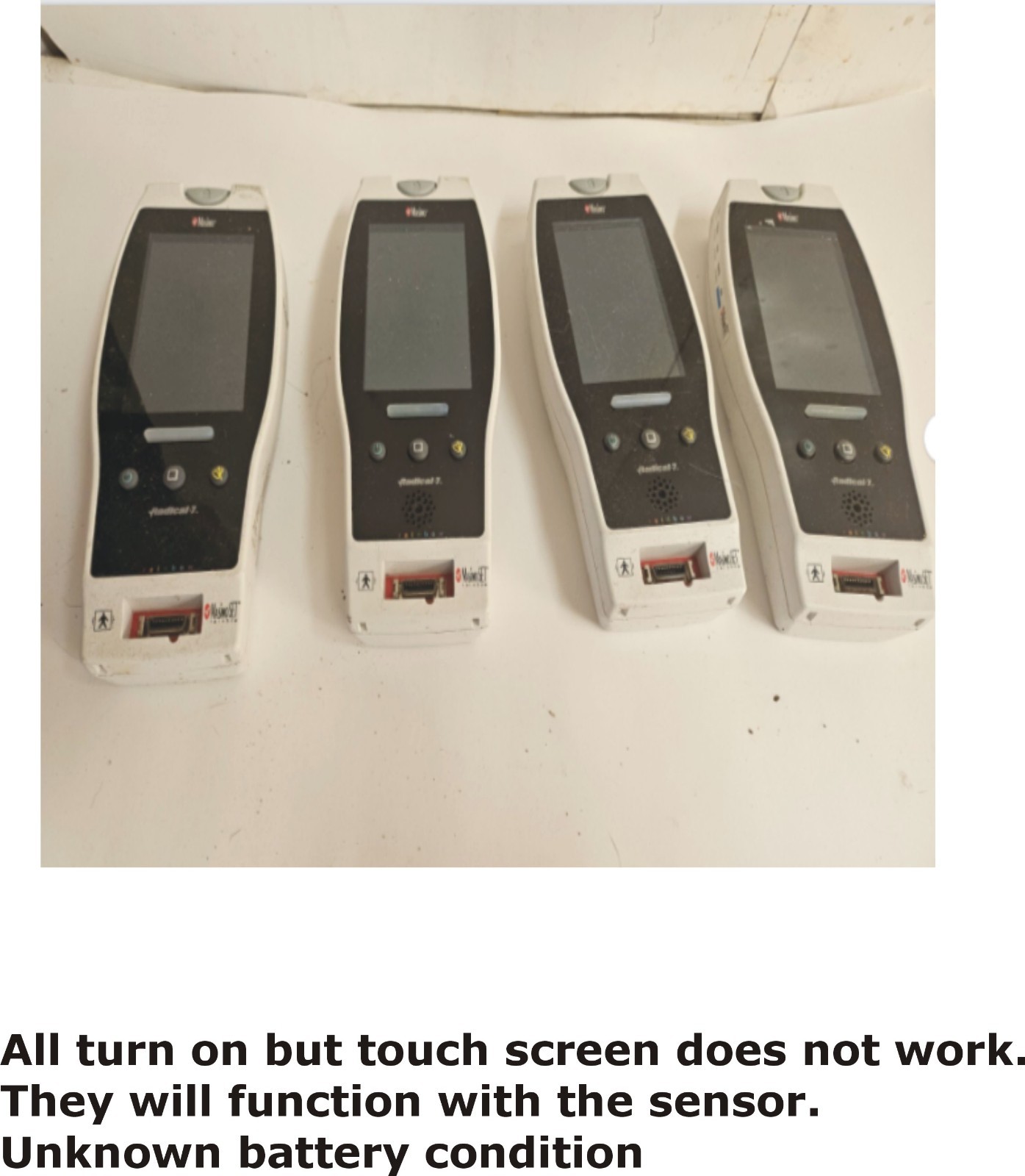 Lot 4 Defective Masimo Radical 7 Rainbow Pulse Oximeter SpO2 -For Parts Turns on