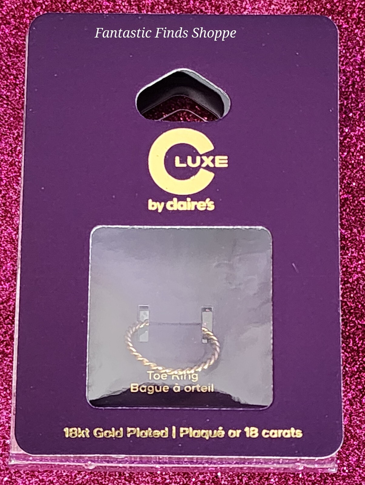 C LUXE by Claire's 18k Yellow Gold Plated Twisted Toe Ring