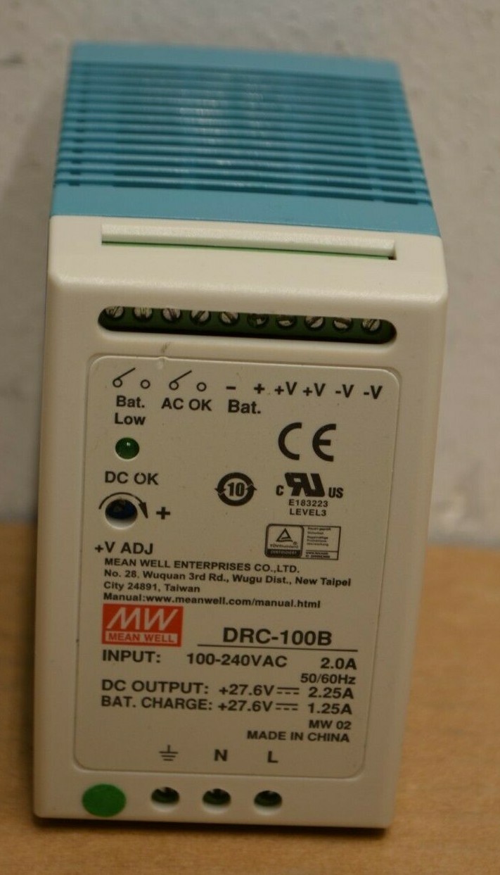 LOT OF 2  MEAN WELL DRC-100B 27.6V 1.25A