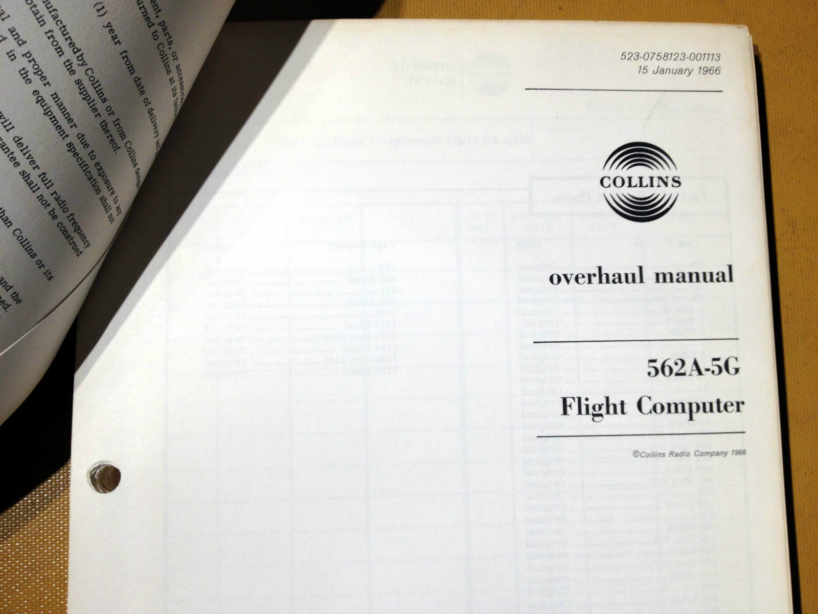 Collins 562A-5G Flight Computer Overhaul Manual