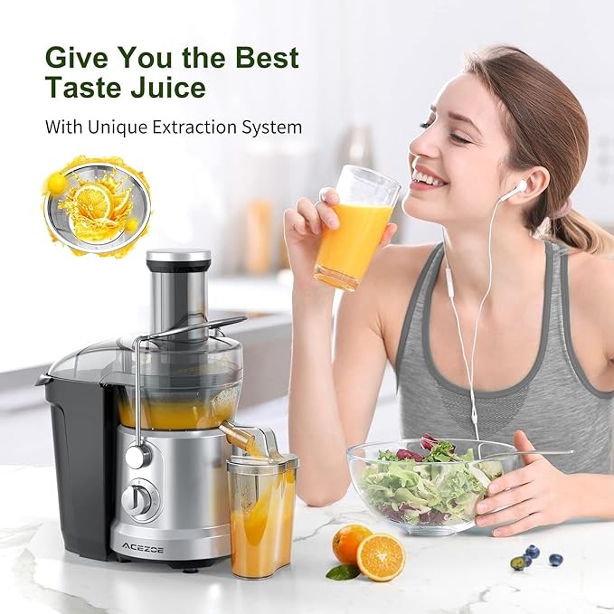 ACEZOE Juicer Machines 1300W Vegetable Fruit Power Extractor - Scratch & Dent
