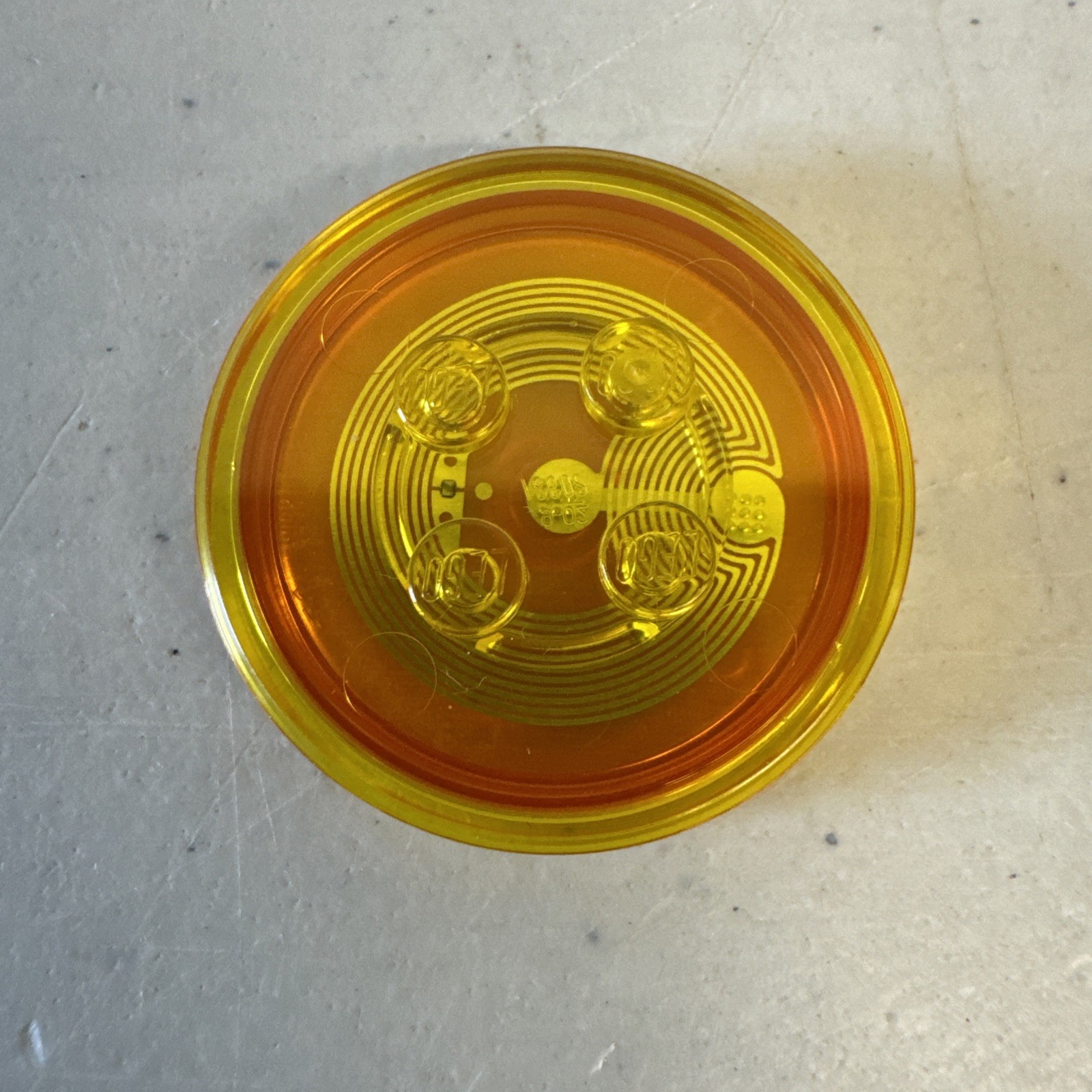 Lego Dimensions orange/yellow toy tag for vehicles and gadgets waves 6-8