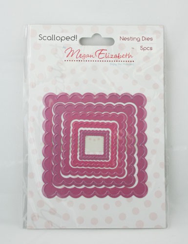 SCALLOPED NESTING DIES Megan Elizabeth New Square Scallop