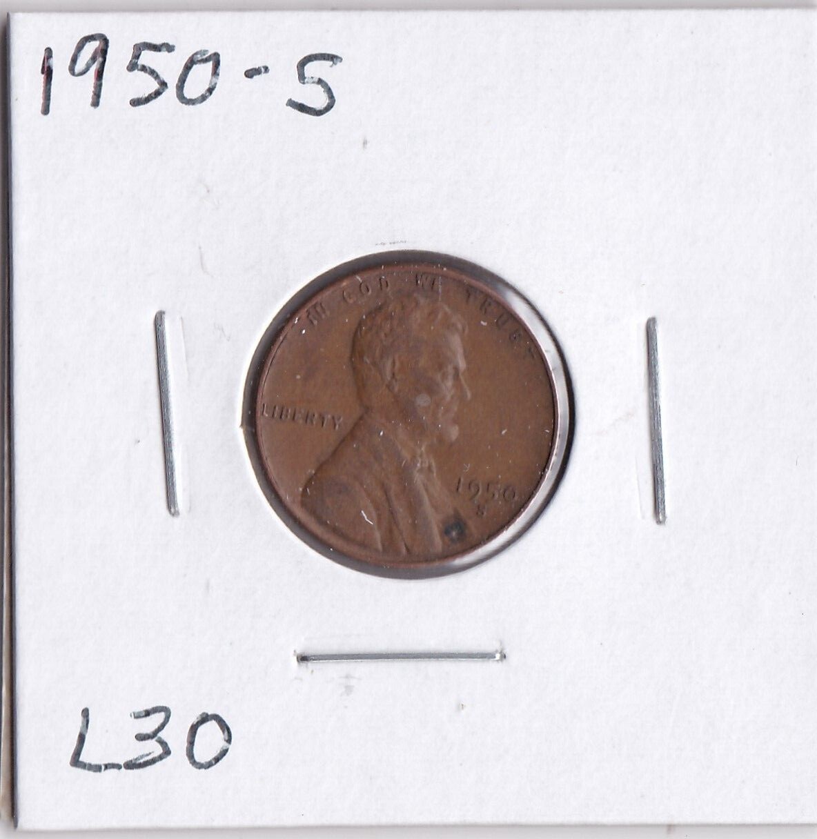 1950-S Lincoln Cent L30