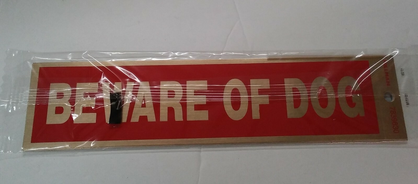 Lot of 6 BEWARE OF THE DOG Adhesive Sign 2x8 Door Sticker RED Aluminum Security