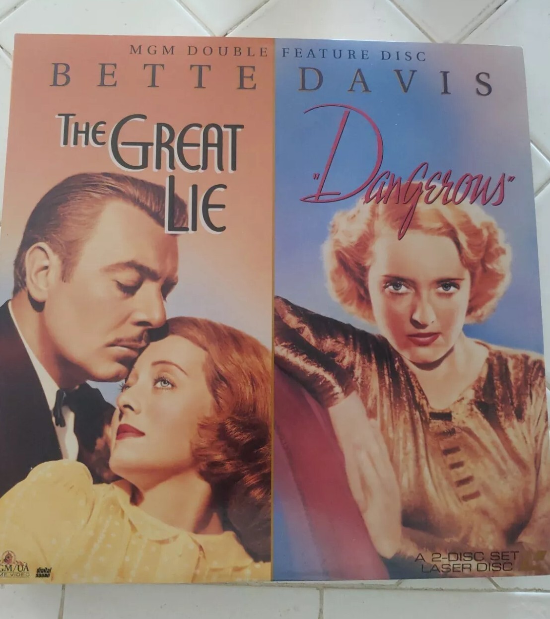 Great Lie And Dangerous Bette Davis Laserdisc Very Good Condition