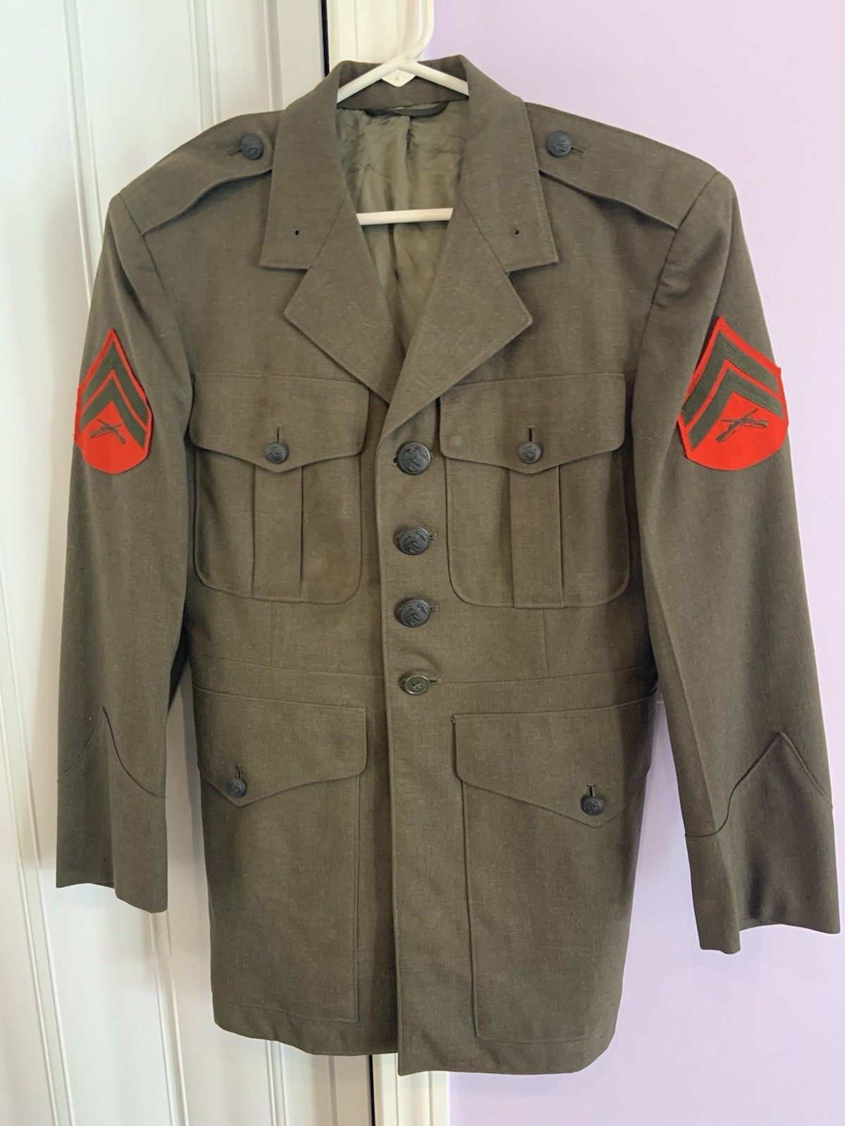 Vtg USMC US Military Dress Coat Wool No Tags See Pics For Size
