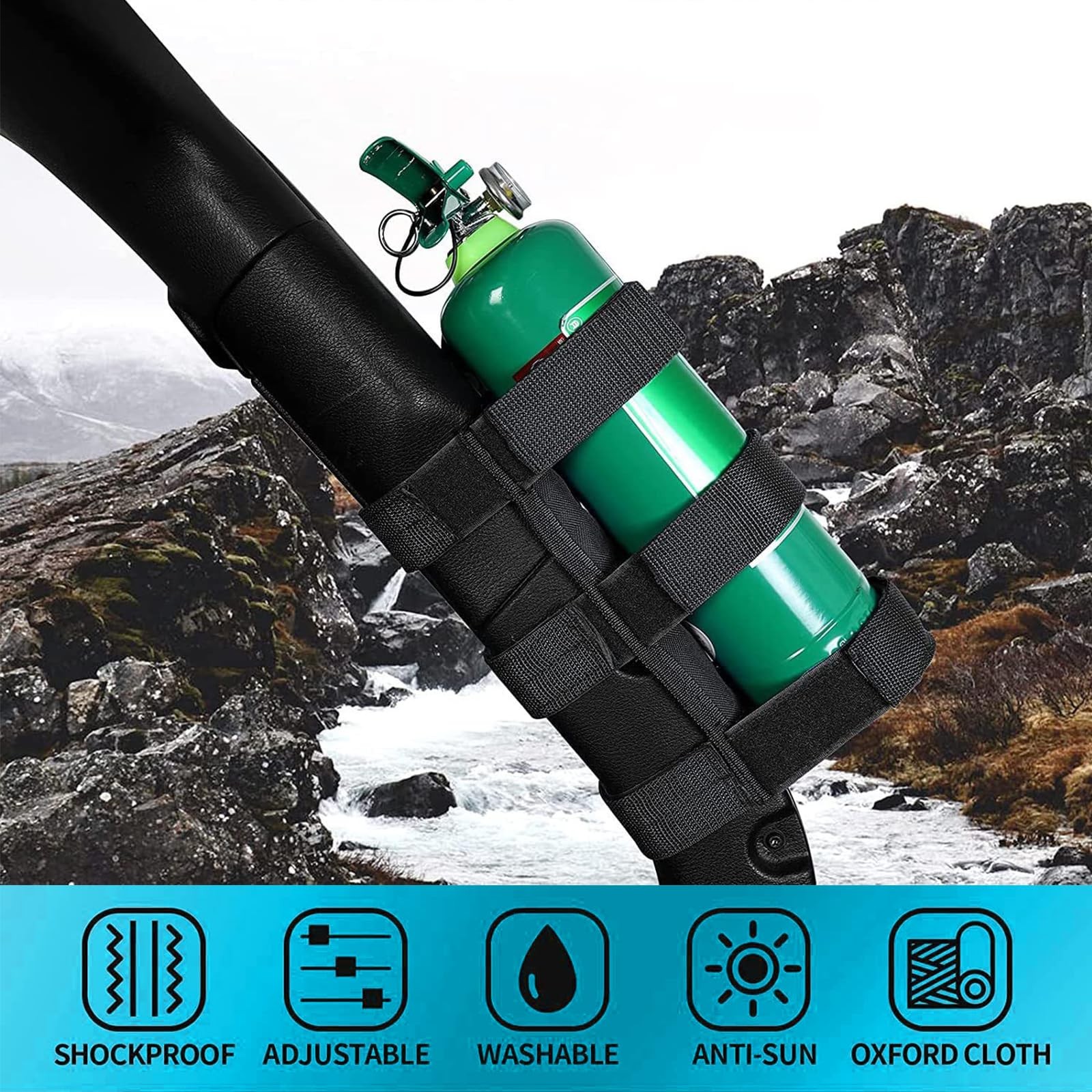 1 PC Fire Extinguisher Mount, Flag Roll Bar Fire Extinguisher Holder Strap, A...