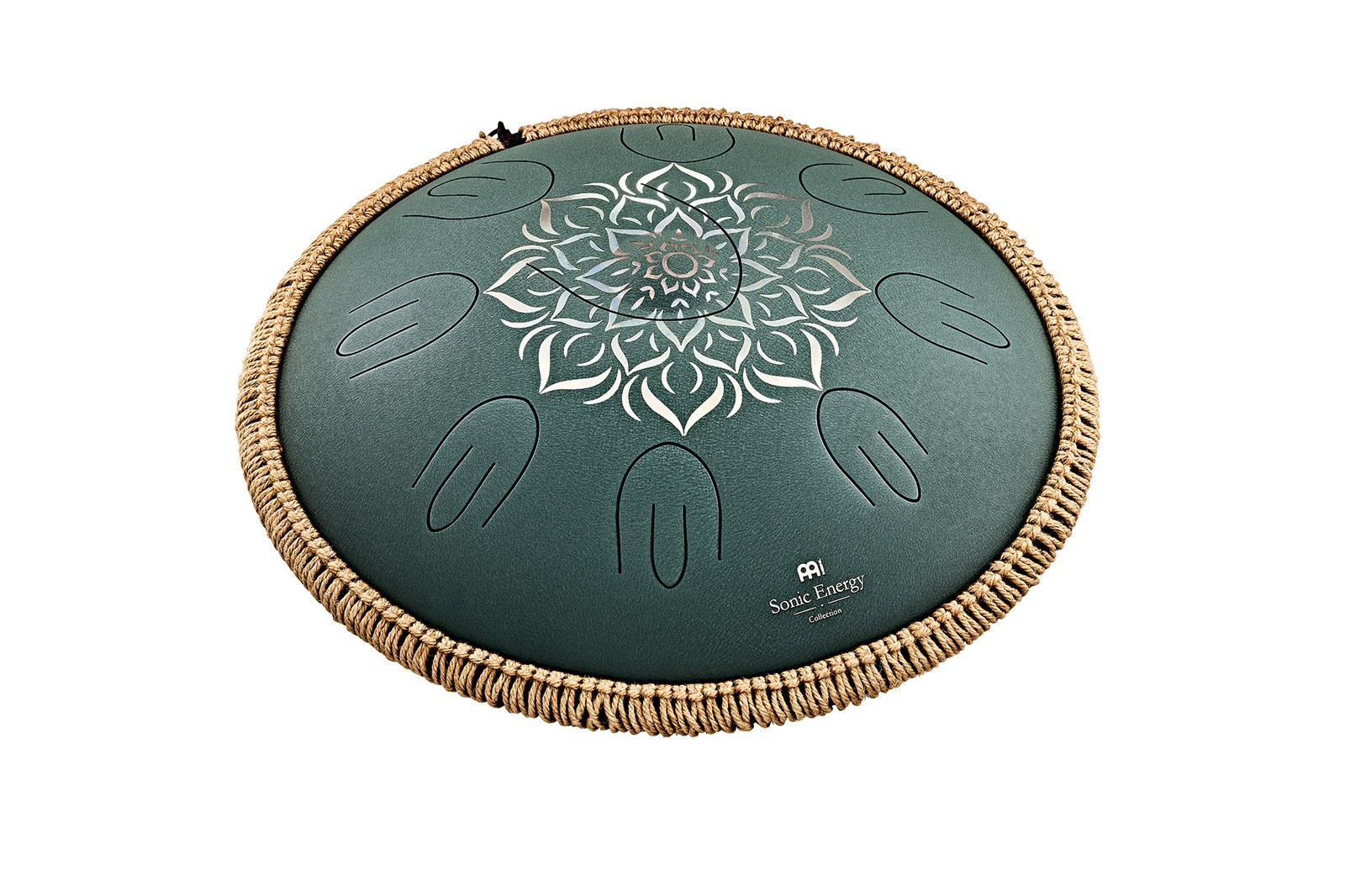 MEINL SONIC ENERGY OSTD3DGE Octave Steel Tongue Drum F Dark Green 16" 432Hz