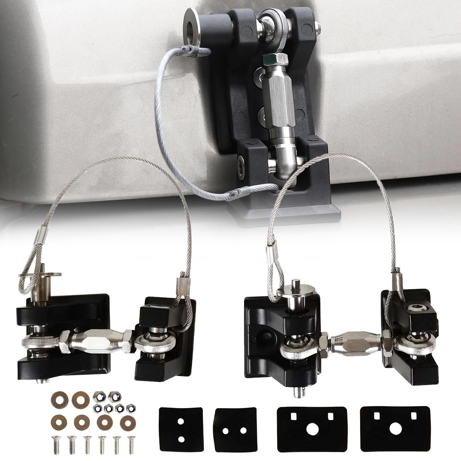 Hood Latches Lock Aluminum Hood Safety Catch Fit For Jeep Wrangler TJ 1997-2006