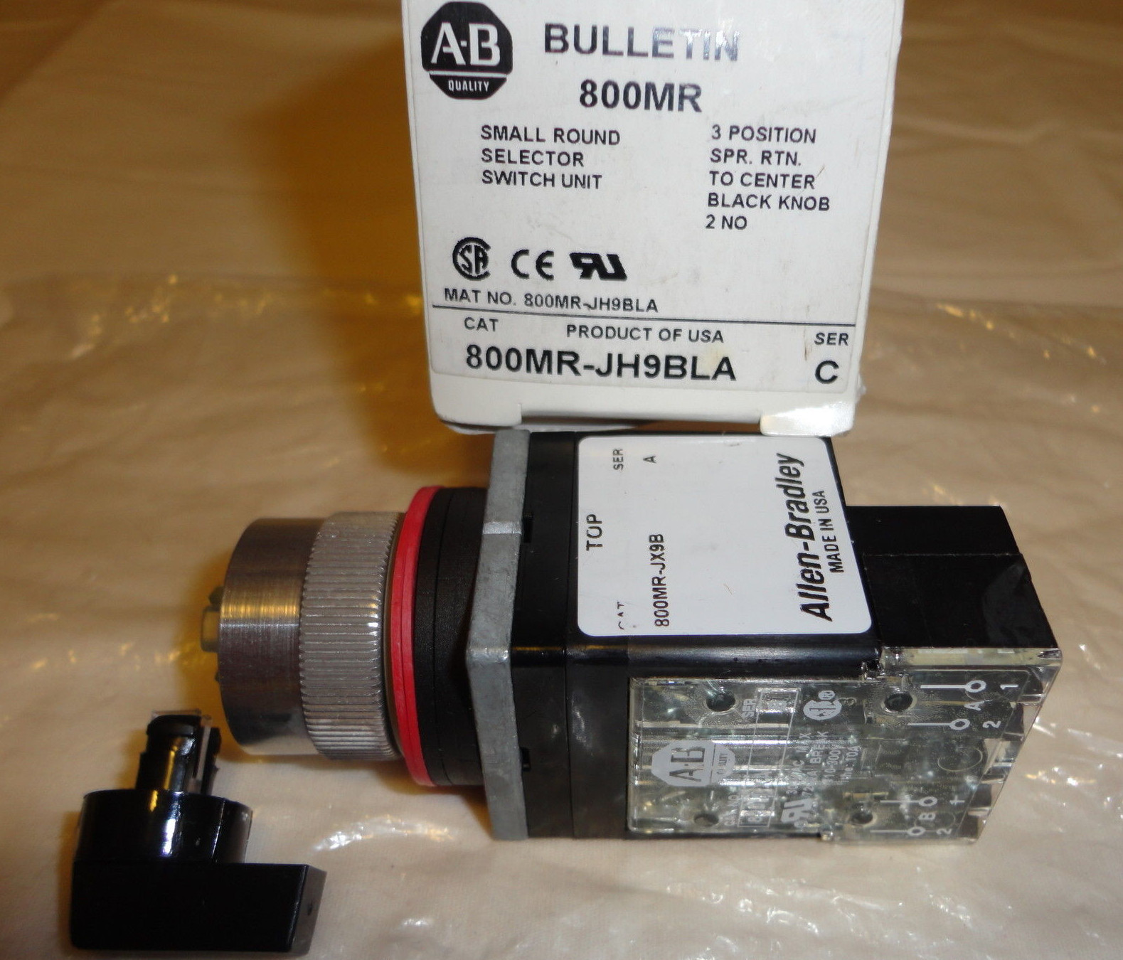 Allen Bradley 800MR-JH9BLA Selector Switch 800MRJH9BLA Series C AB NEW