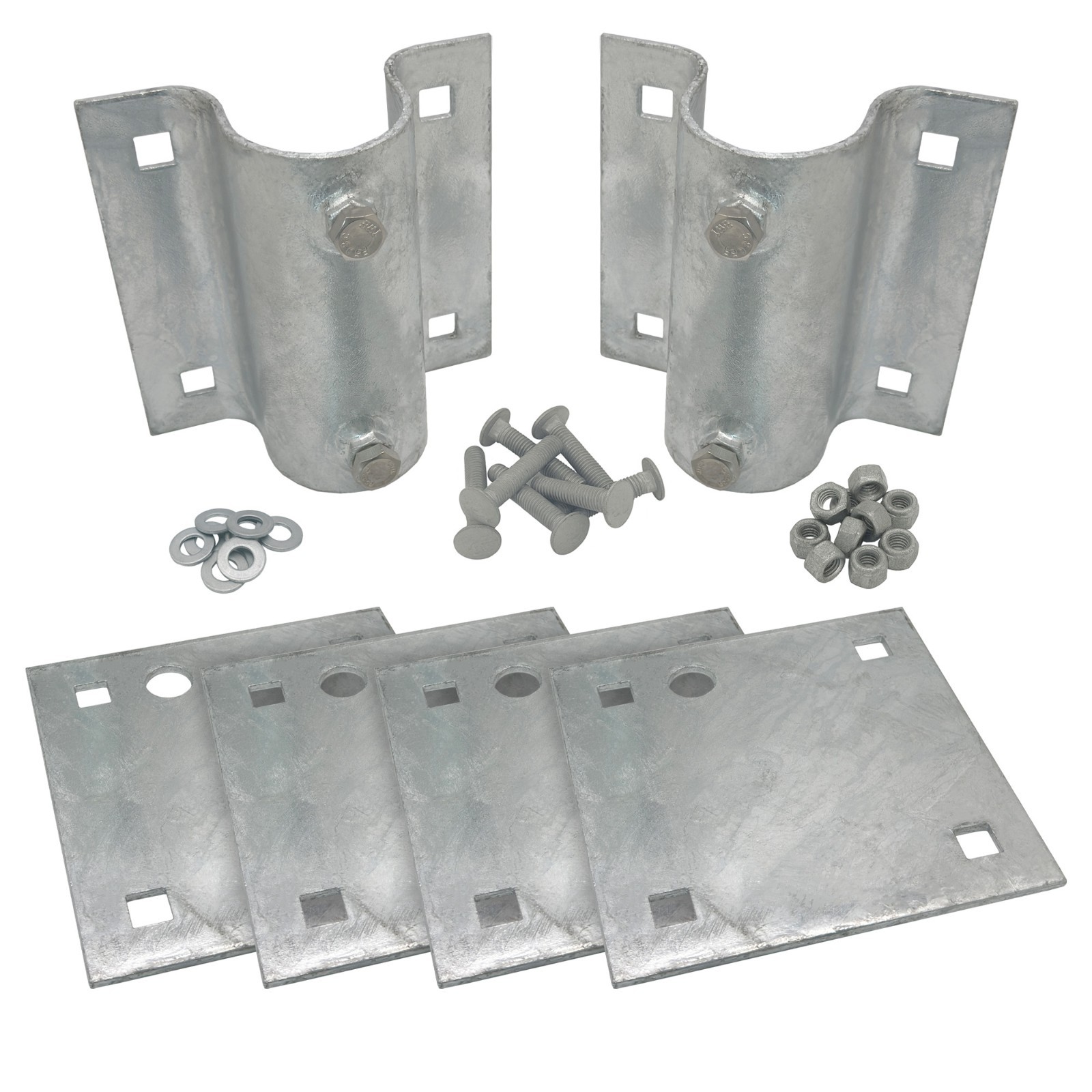 Stationary Dock Side Leg Pipe Holder Sleeve Kit with Backer Plates & Hardware