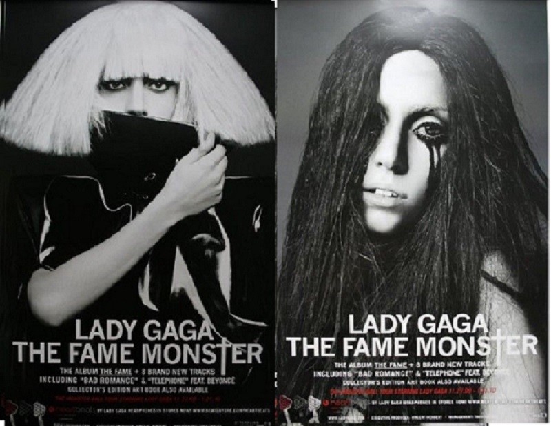 LADY GAGA The Fame Monster DOUBLE SIDED MUSIC POSTER 22X14 INCH 1 POSTER 2 SIDE