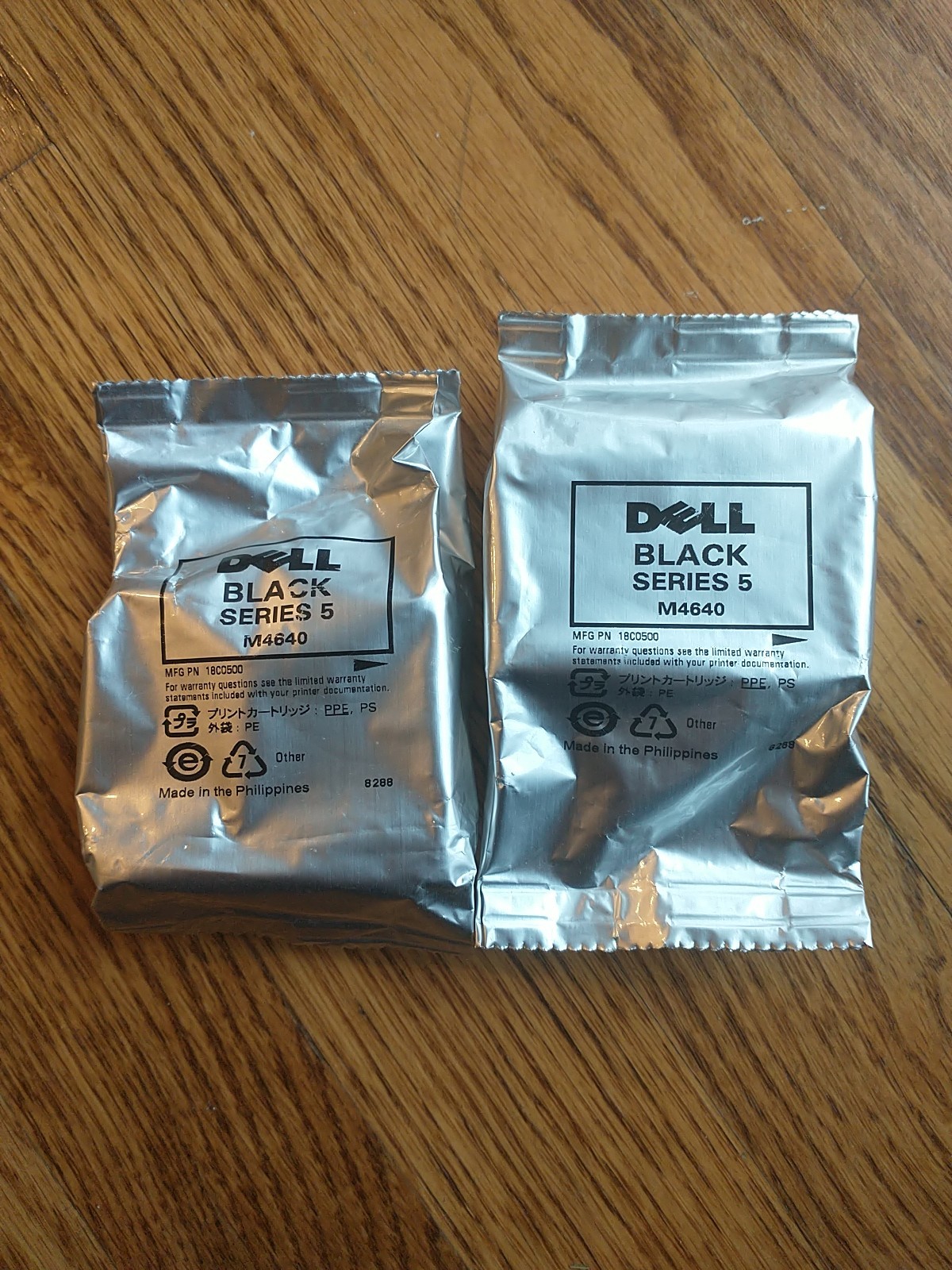 Lot of 2 Genuine Dell Series 5 Black  M4640 Ink Cartridges Sealed