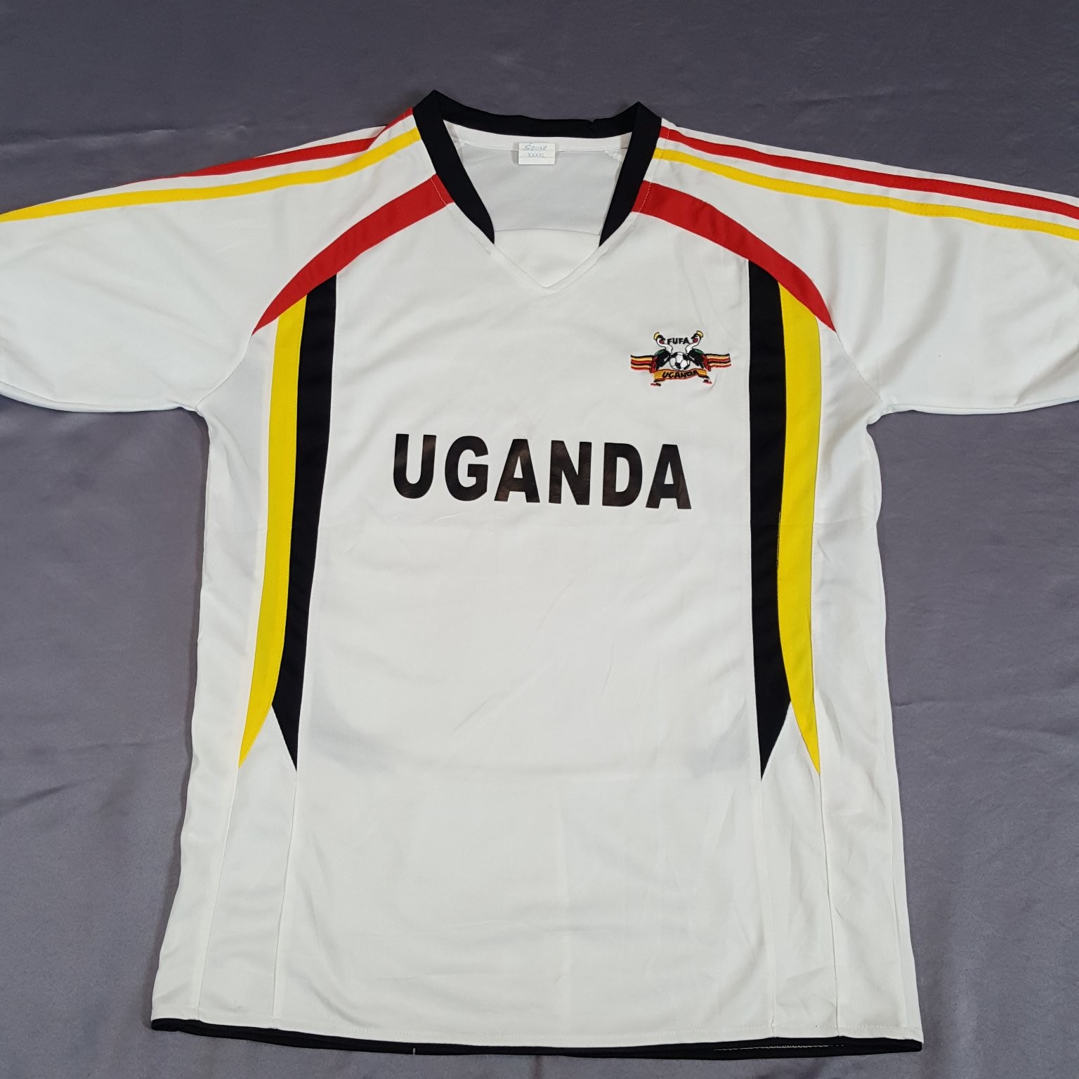 Uganda FUFA Soccer Jersey Athletic V-Neck XXXL Runs Small