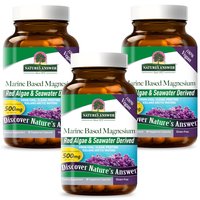Nature's Answer Marine Based Magnesium 90 Vcaps Each (Pack of 3)