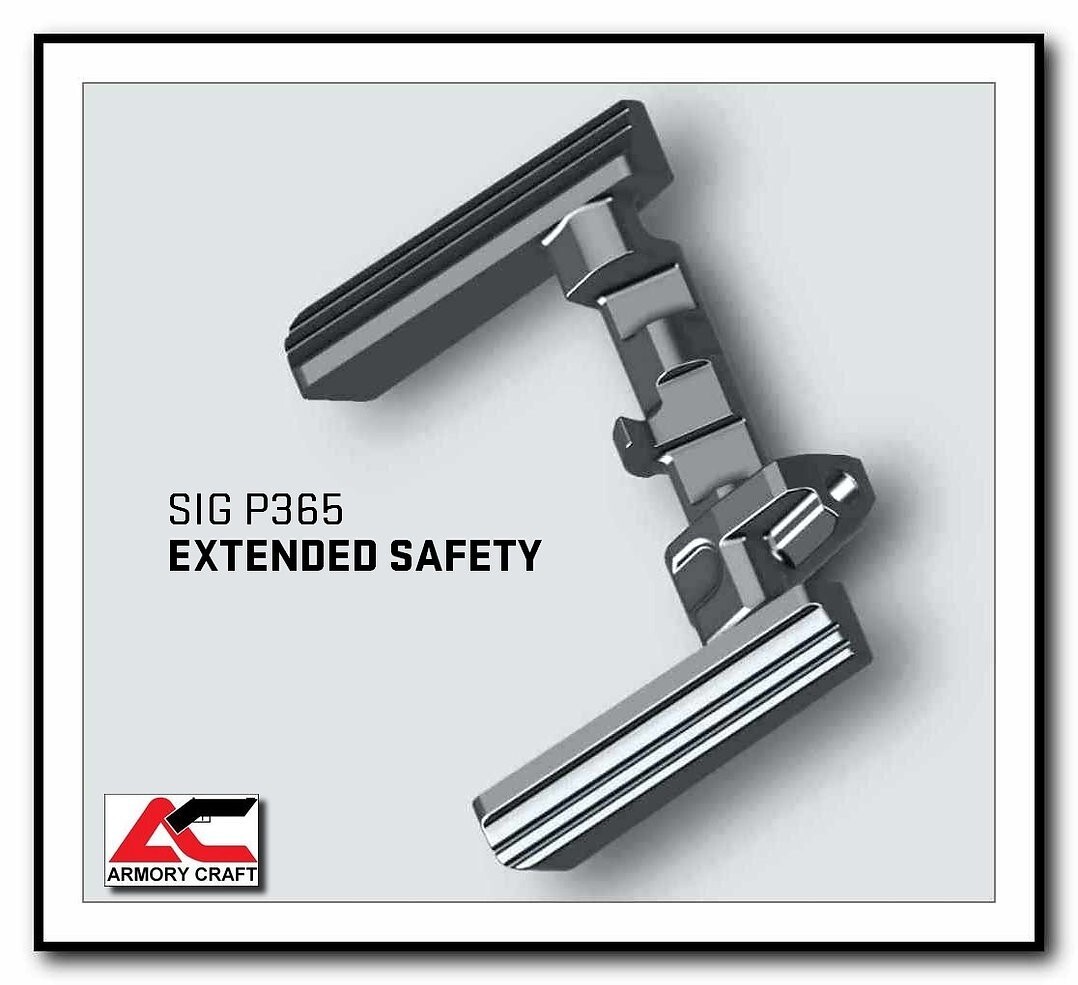 Sig P365 Ambi Extended Manual Safety by Armory Craft - P365XL, XMACRO, FUSE