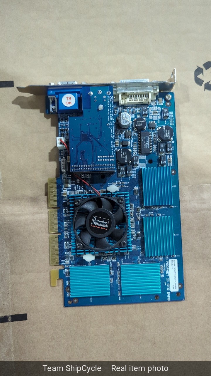 DAMAGED Vintage Gaming Retro HERCULES 3D PROPHET II GTS 64MB TVOUT DVI VGA G2U