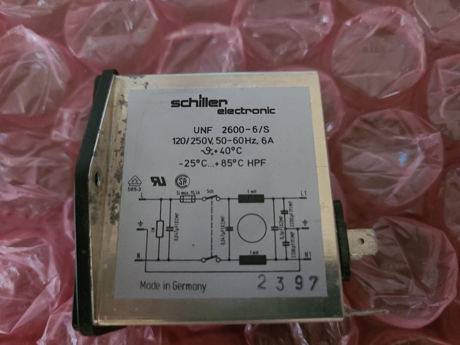 Schiller Electronics UNF 2600-6/s 120/250v 50-60hz