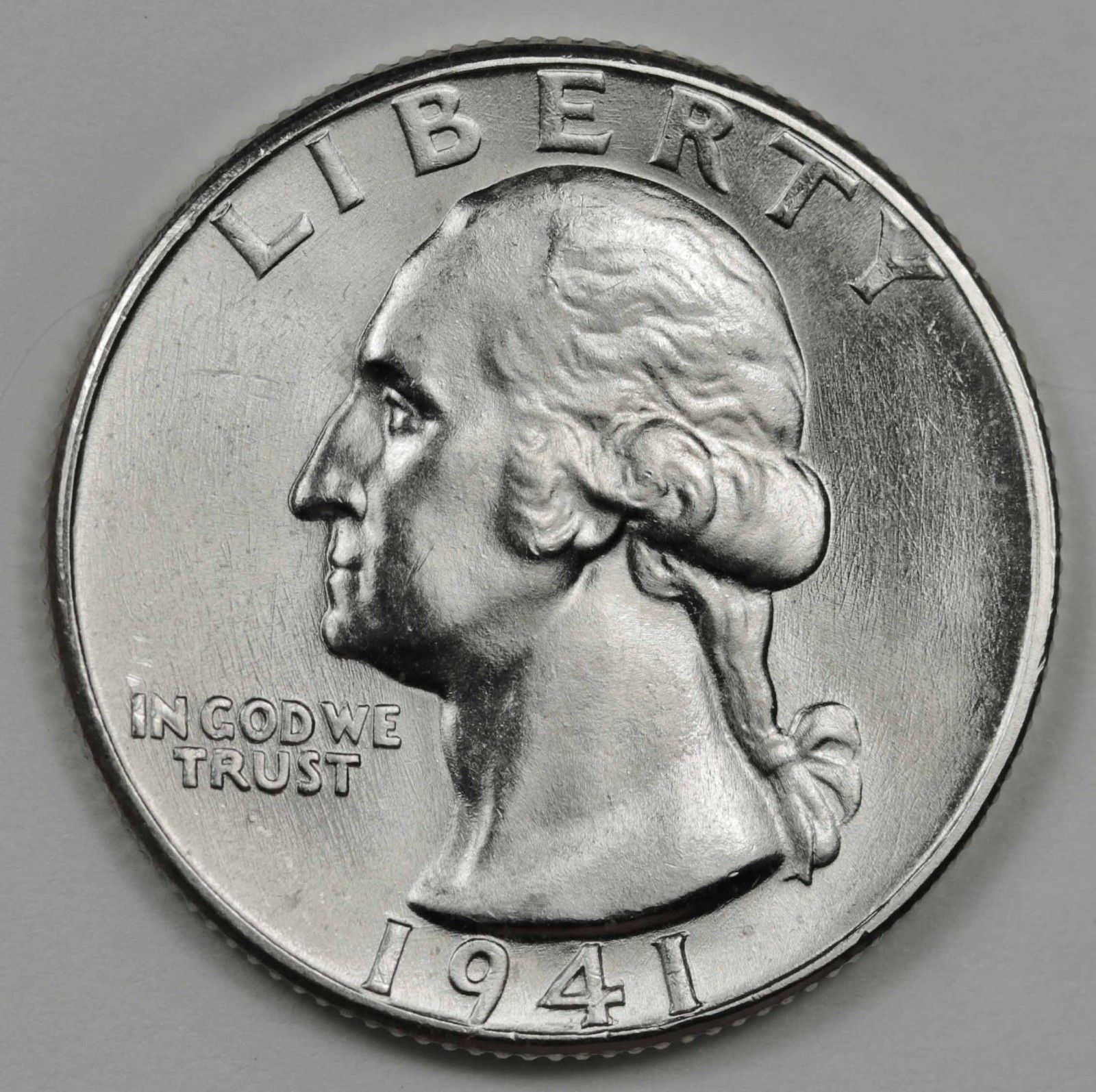 1941-p Washington Quarter.  B.U.  120966  Inventory H
