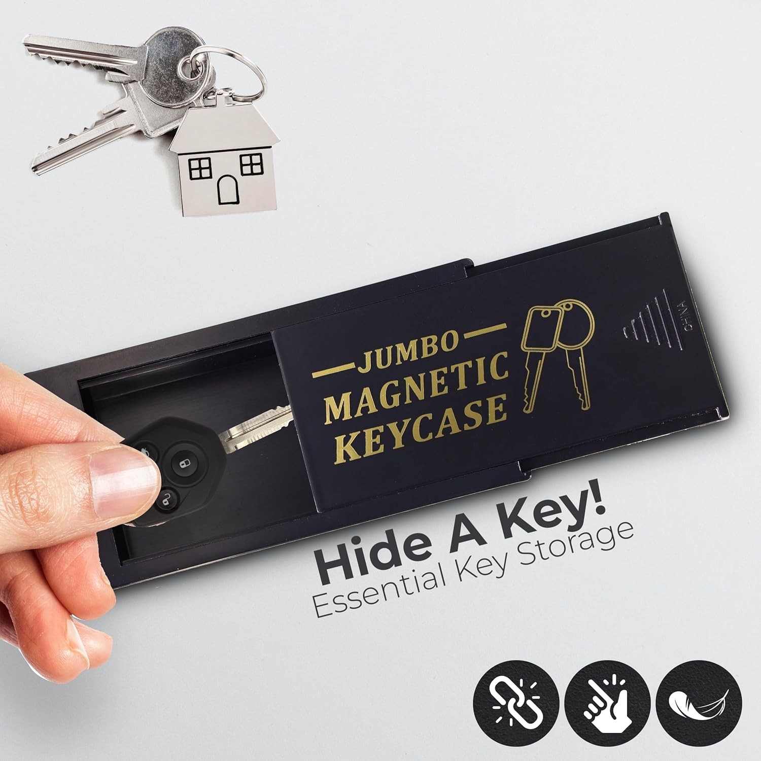 Magnetic Key Holder Hide A Kit 3 Pack Under Car Storage