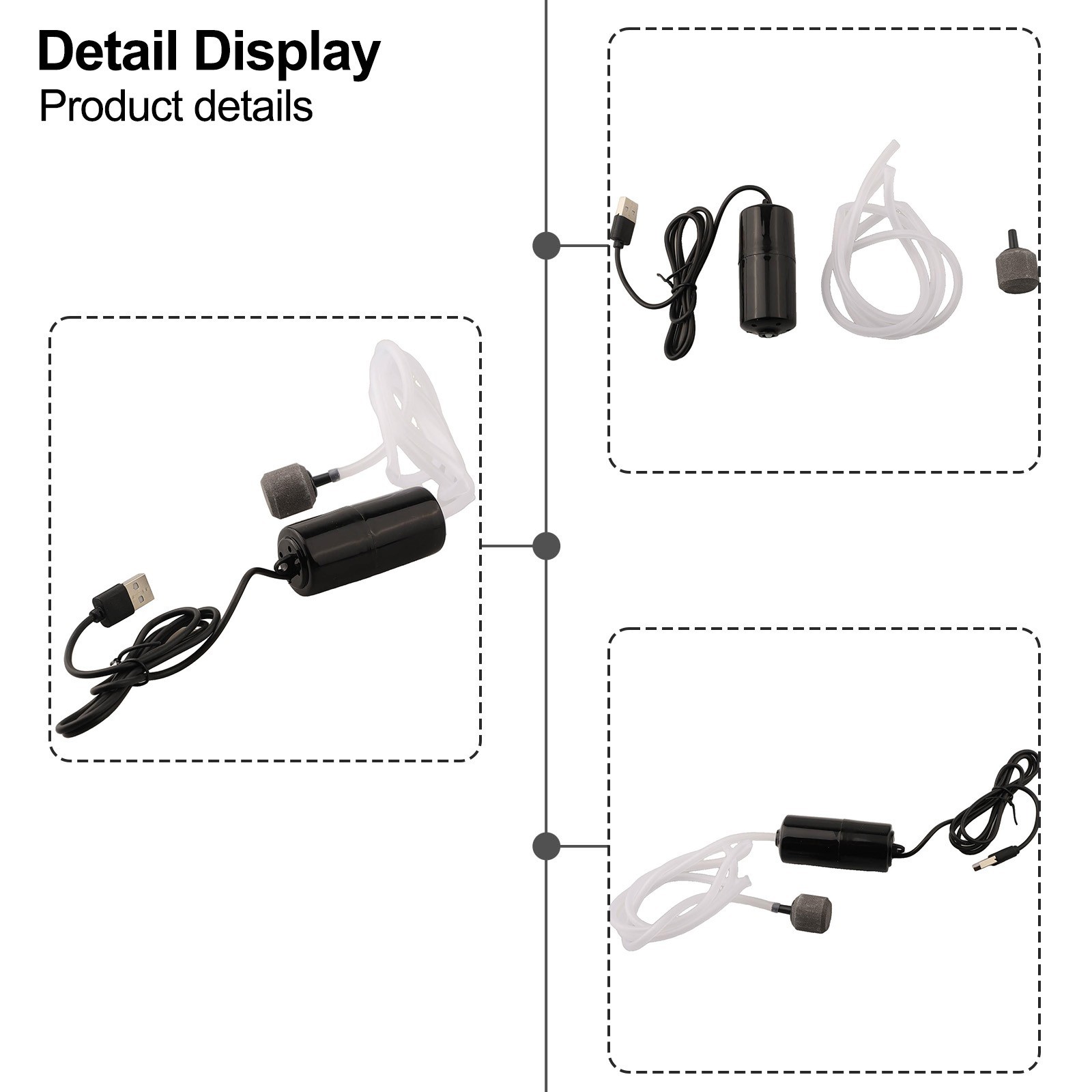 Essential Aquarium Oxygen for source Compact USB Silent Pump for Fish Care