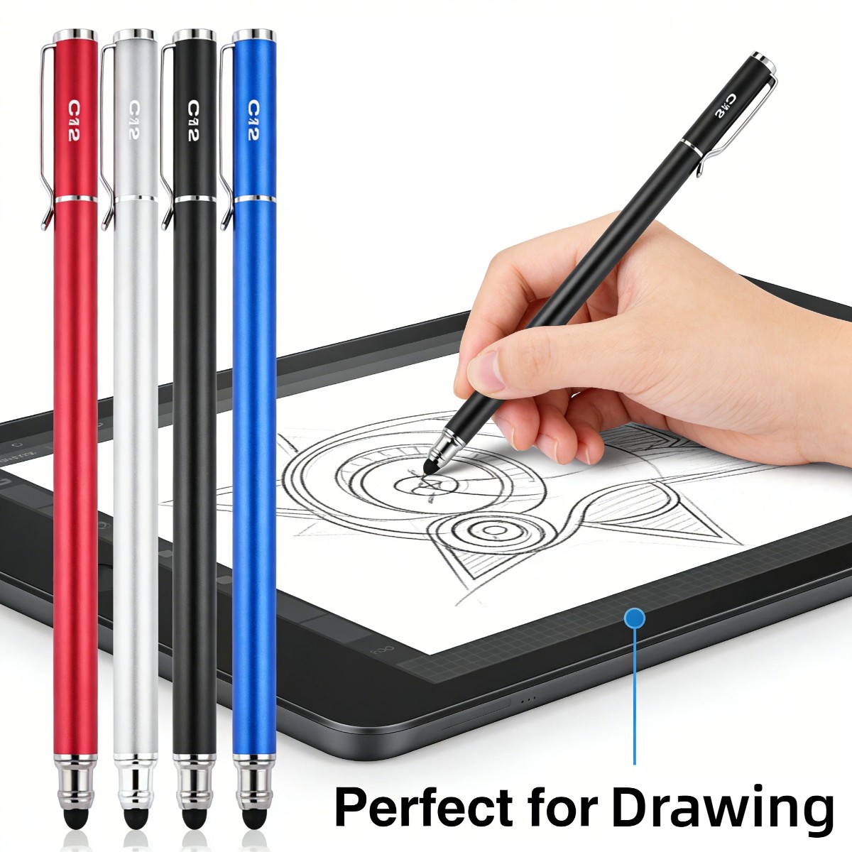 [4 Pack] Universal Stylus Pens for Touch Screen iPad iPhone Samsung Phone Tablet