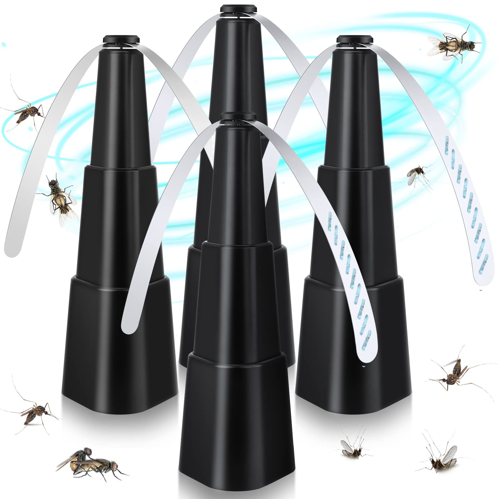 Fly Fans for Tables, Fly Repellent Fan Indoor Outdoor with Holographic Blades...
