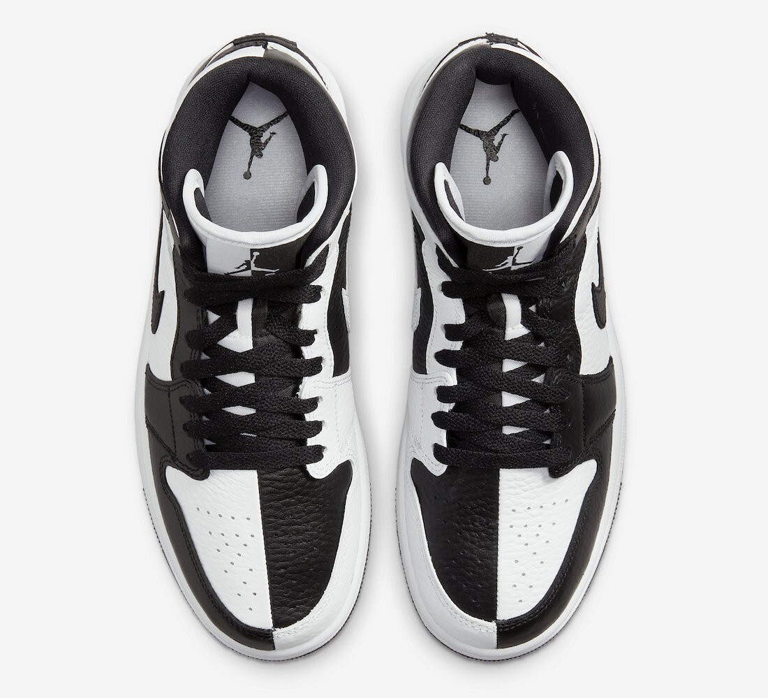 NEW Women's Size 12 Nike Air Jordan 1 Mid SE Black White Panda DR0501-101 Split