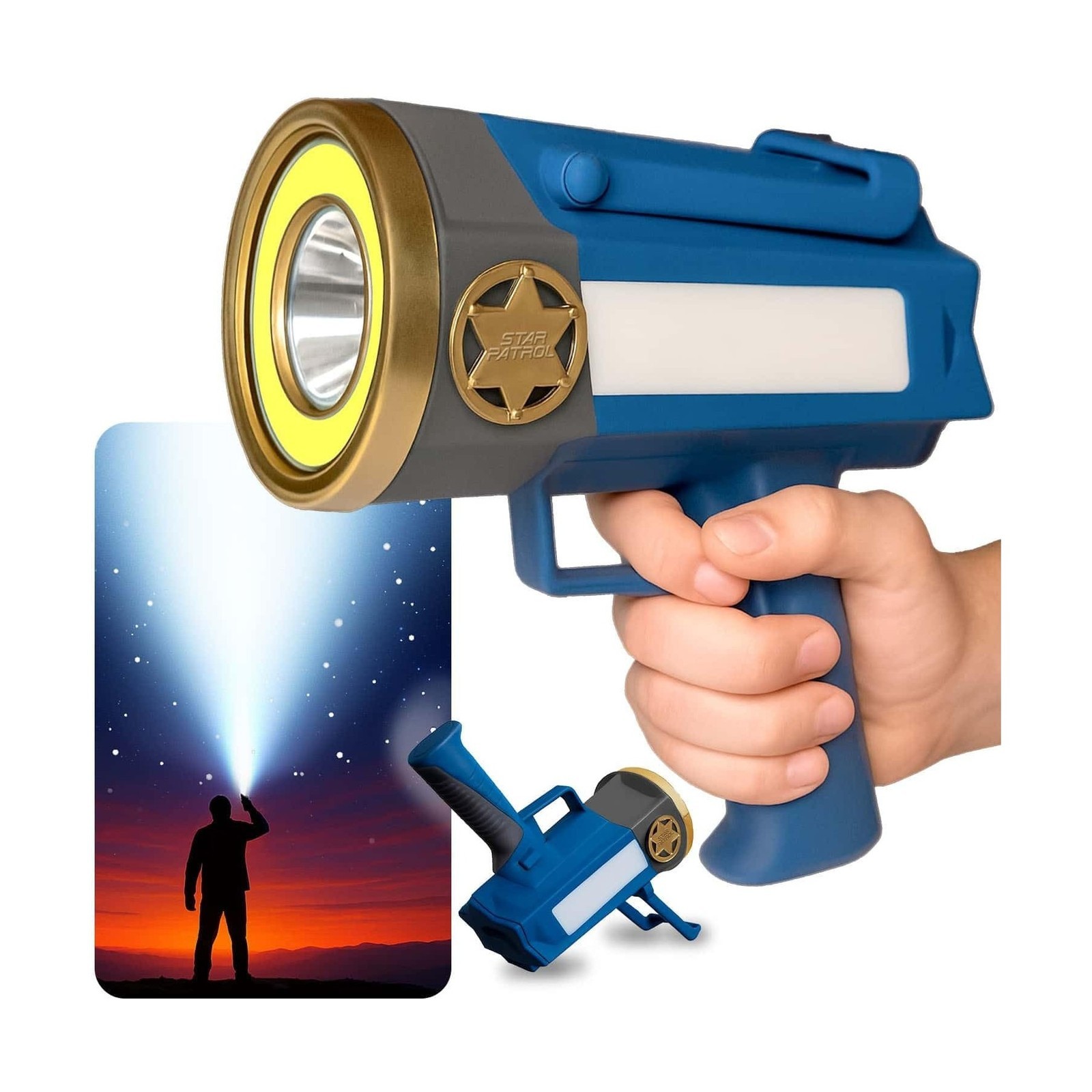 30K Candela Spotlight w/ Turbo Boost - 10 Modes & Phone Charger - Camping