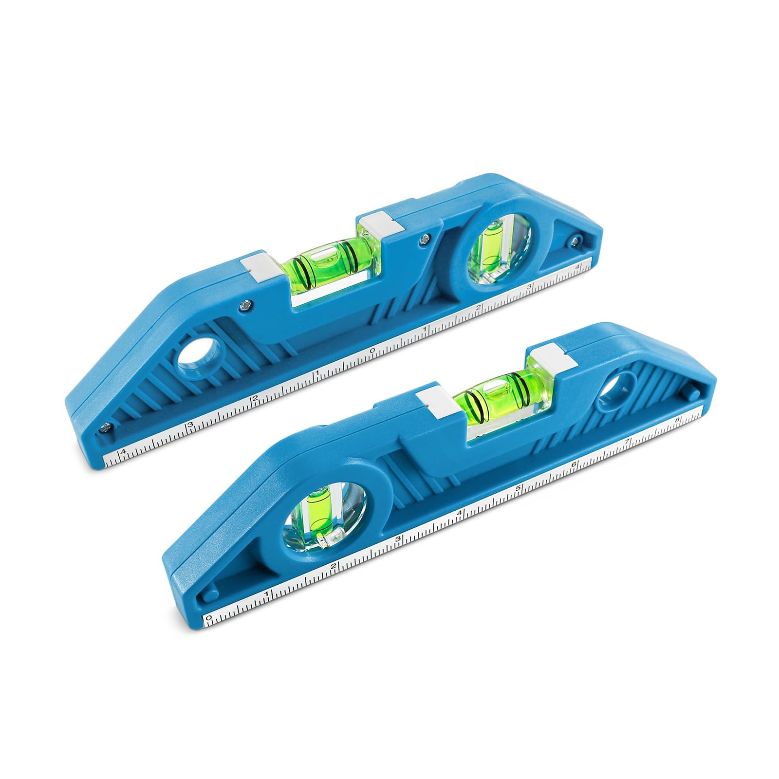 WBE 2-Piece Torpedo Level Set, 9 Inch Magnetic Level, with 2 Pack, Azure