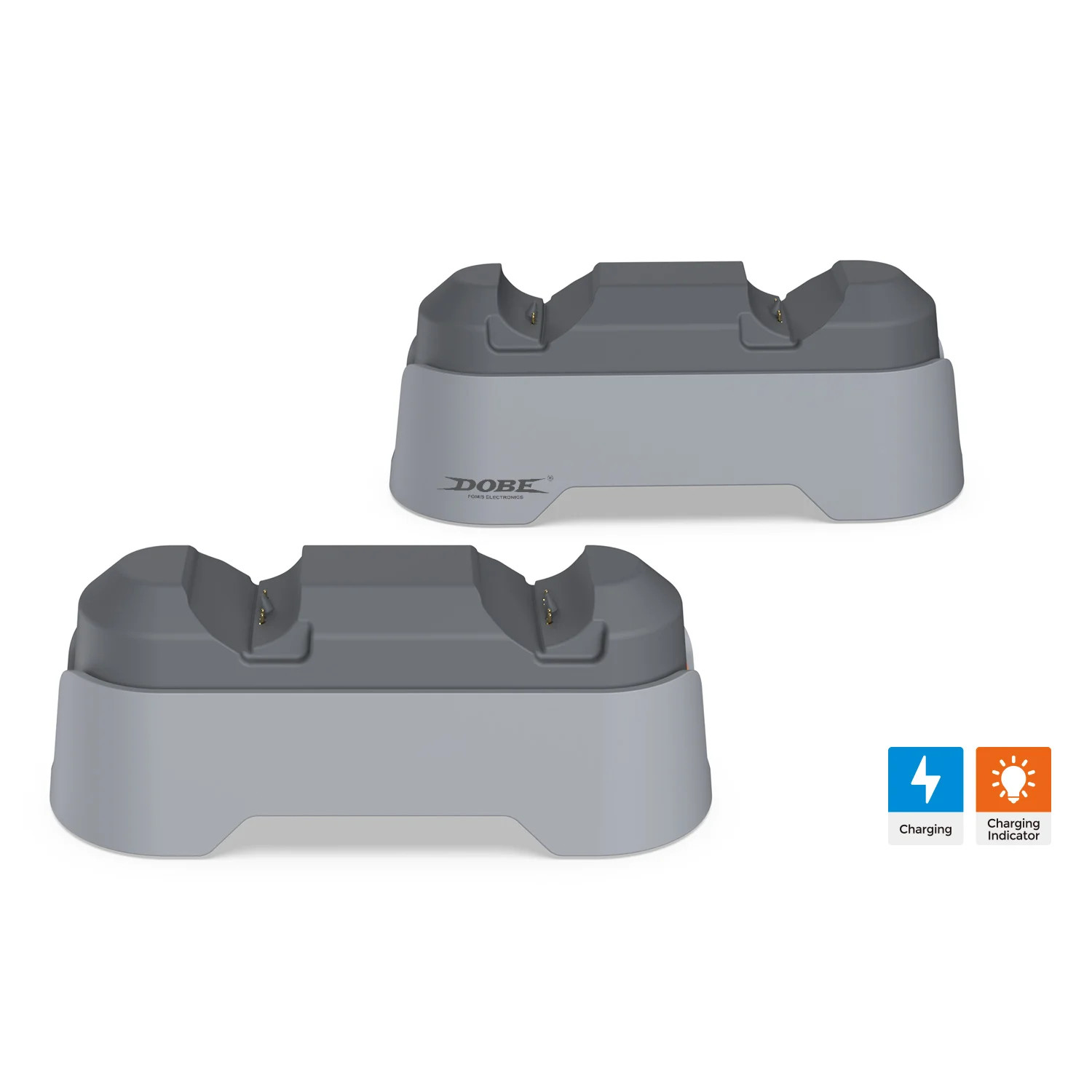 PS5 Dual Controller Charging Dock Fast 30th Anniversary Grey Lighting Stand USA