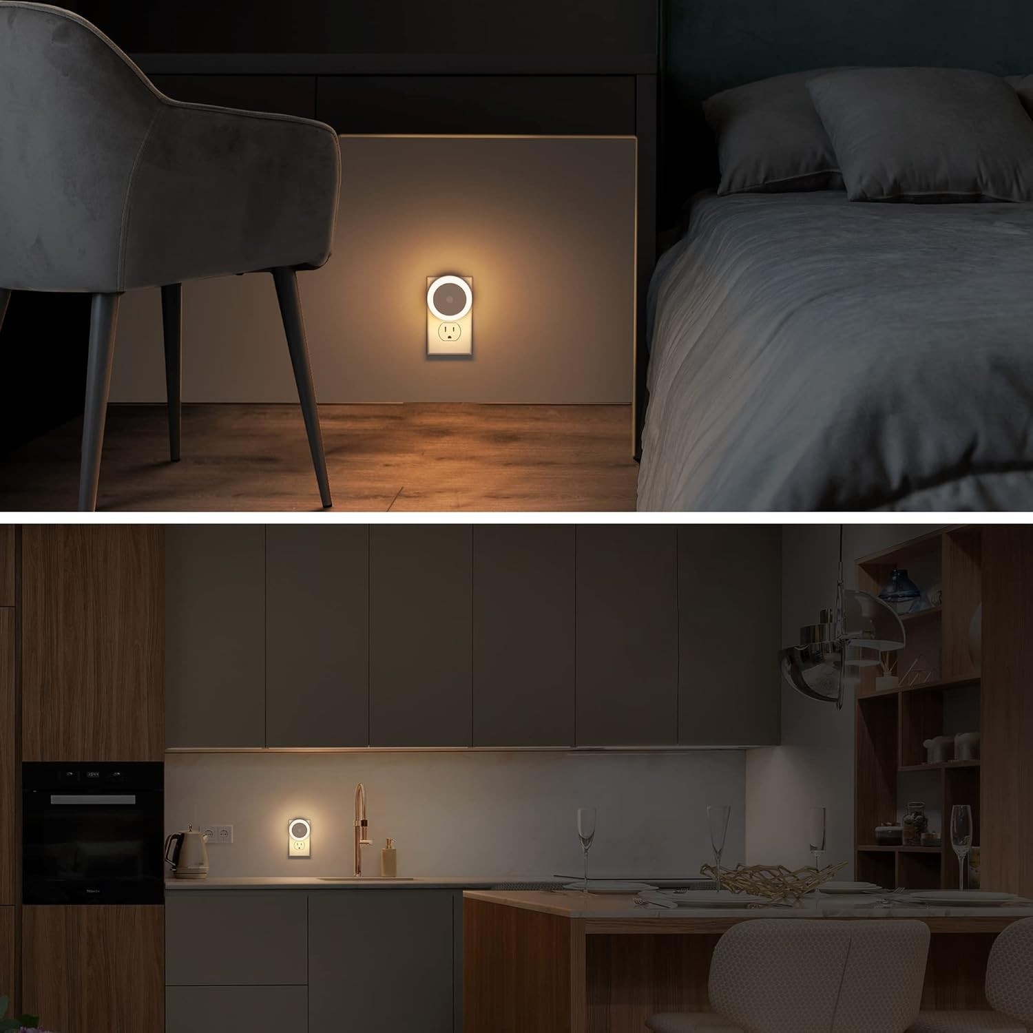 Night Lights Plug into Wall, [2 Pack], Nightlight with Light sensors, LED Nig...