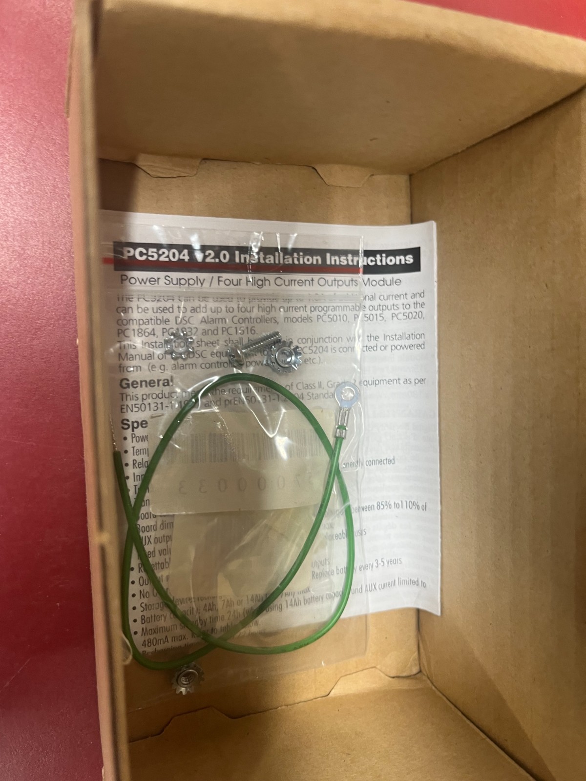 DSC PC5204 12VDC Power Supply Module