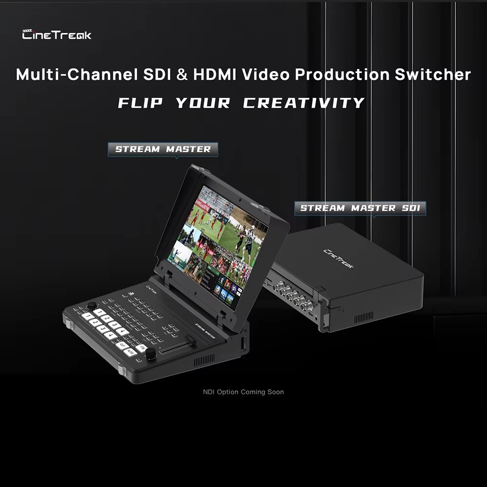 CineTreak Stream Master SDI HDMI Video Switcher 4-CH Controller Live Streaming