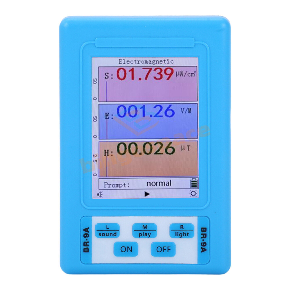BR-9A Portable Electromagnetic Radiation Detector EMF Meter High Accuracy Tester