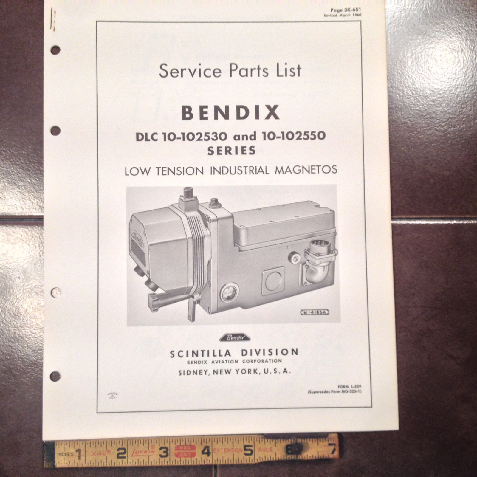 Bendix DLC 10-102530 & 10-102550 Parts Lists Manual.