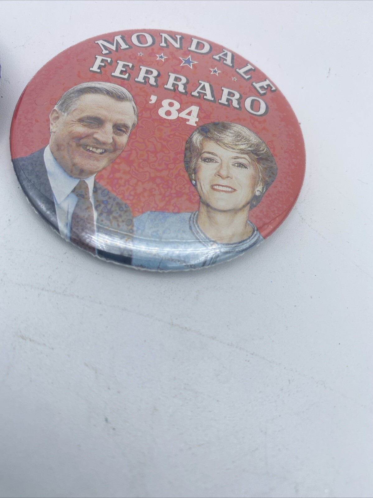 2 Mondale & Ferraro 1984 Political Presidential Campaign buttons Pins
