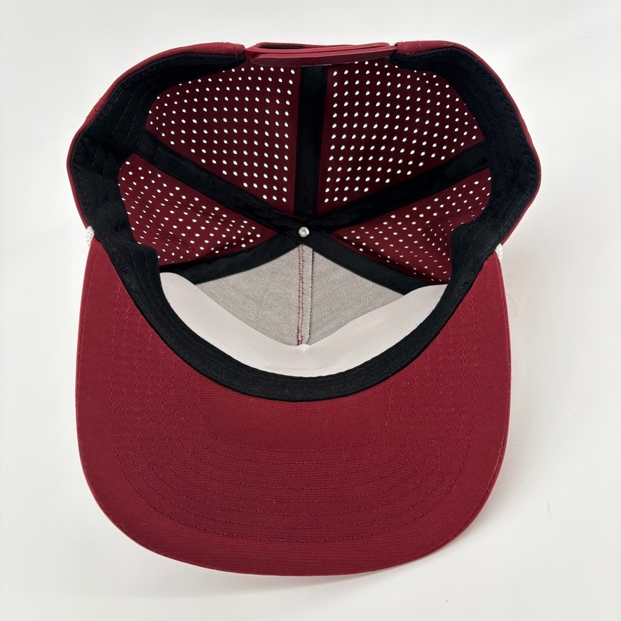 Dorm Dudes Golf Rope Maroon Ventilated Snapback Cap