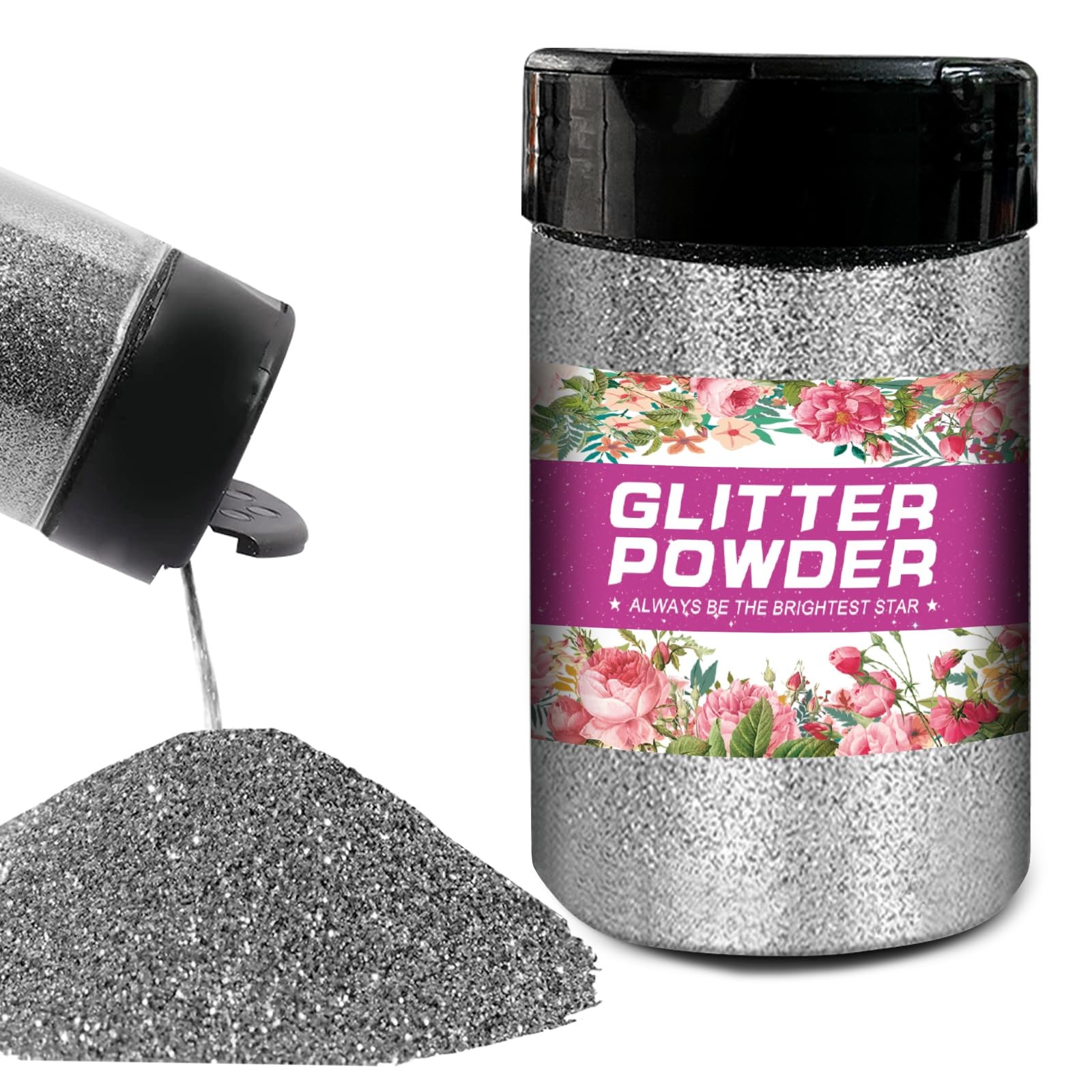4oz Silver Fine Holographic Glitter for Crafts Resin Arts Nail Candle Making