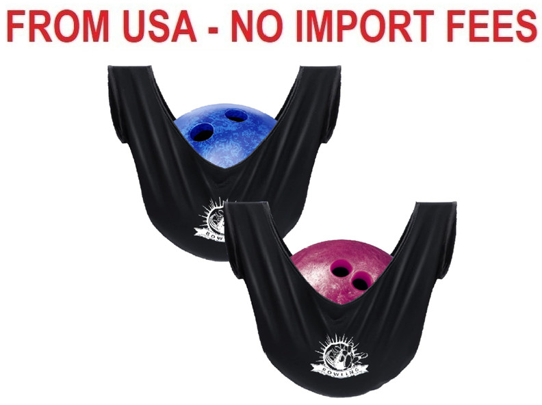 2 Pcs Washable Bowling Ball Polisher Bags Bowling Ball Cleaner Holder Bags Black