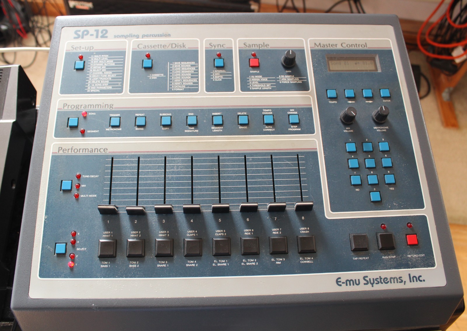 Vintage  Emu SP-12 Turbo Sampling Drum Machine with external Floppy drive.