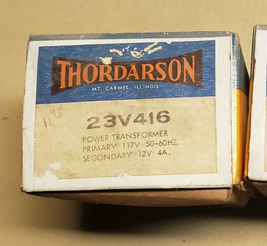 Thordarson 23V216 Power Transformer 12 V 4 Amps Old Stock Ham Radio CB 117 v