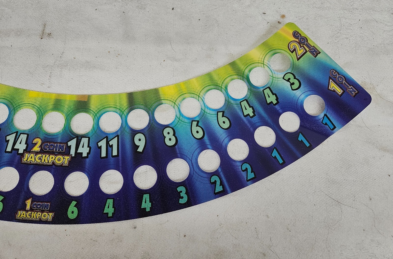 Sega MONOPOLY Arcade Ticket Redemption Game Light Bulb Panel OVERLAY Style 2