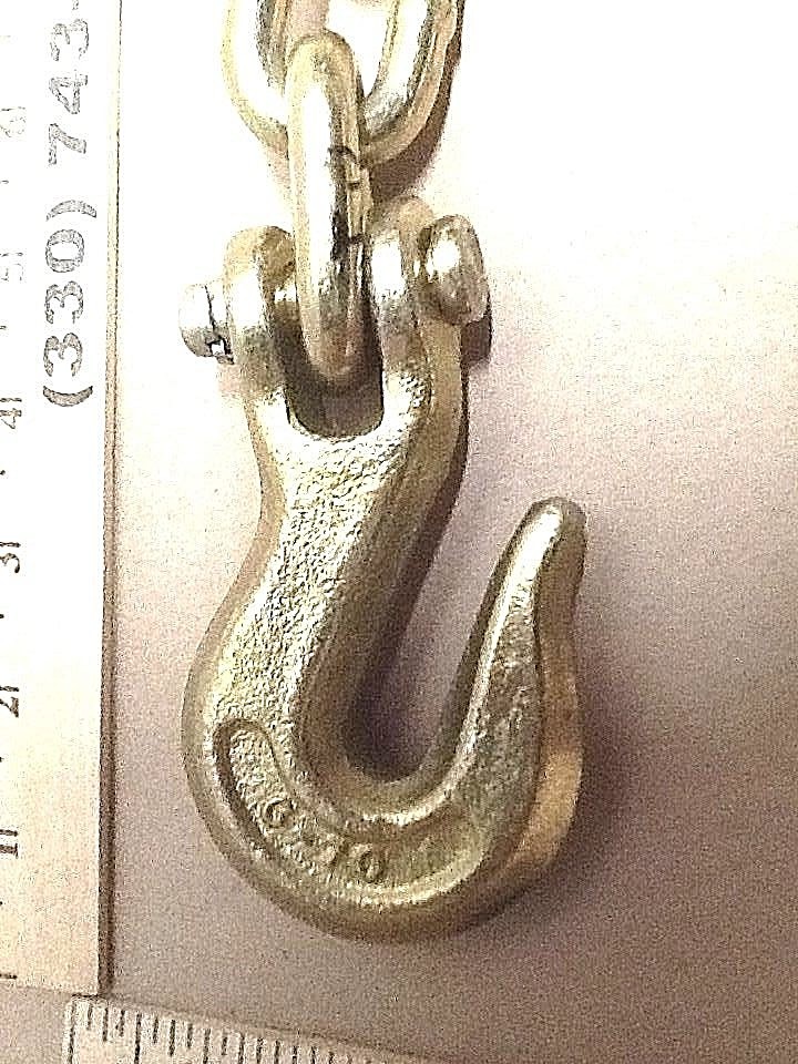 Auto Body Frame Machine Pull Chain 3/8" x 14' Grade 70 3/8" with Grab Hook