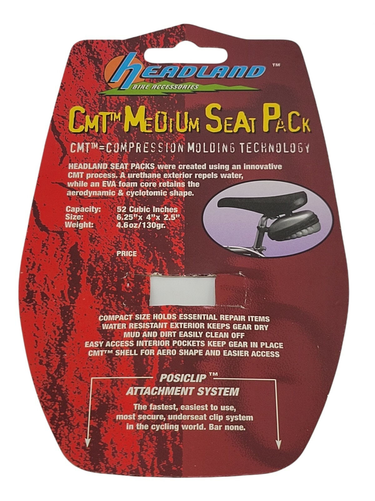 Headland CMT Medium Seat Pack / Bag 22.2 - 27.2 Seat Post Mount - Black