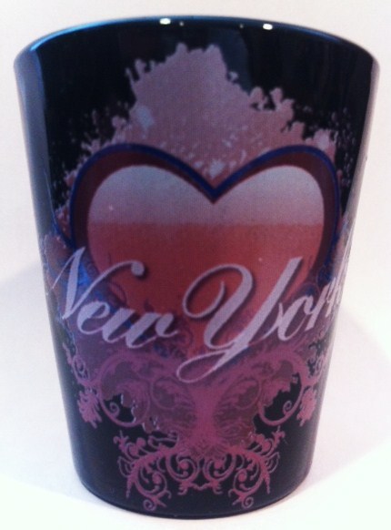 NEW YORK HEART DESIGN SHOT GLASS SHOTGLASS