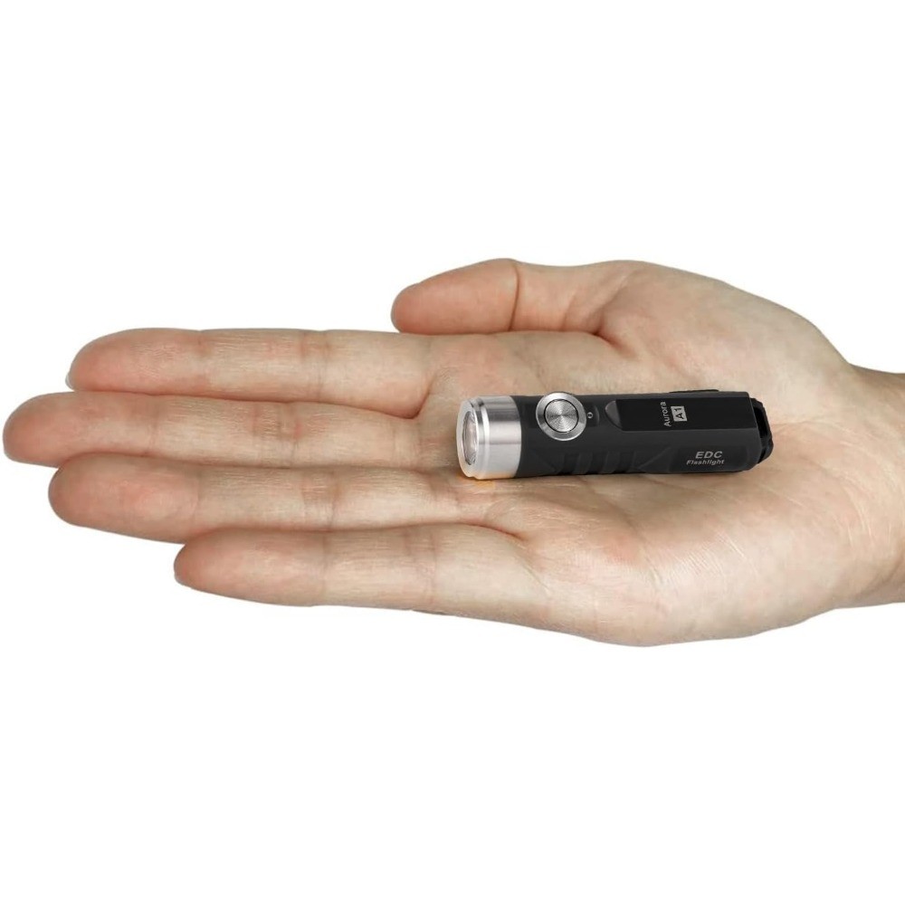 4 Rechargeable EDC Flashlight 650 Lumens Ultra-Bright Mini Flashlight (Black)