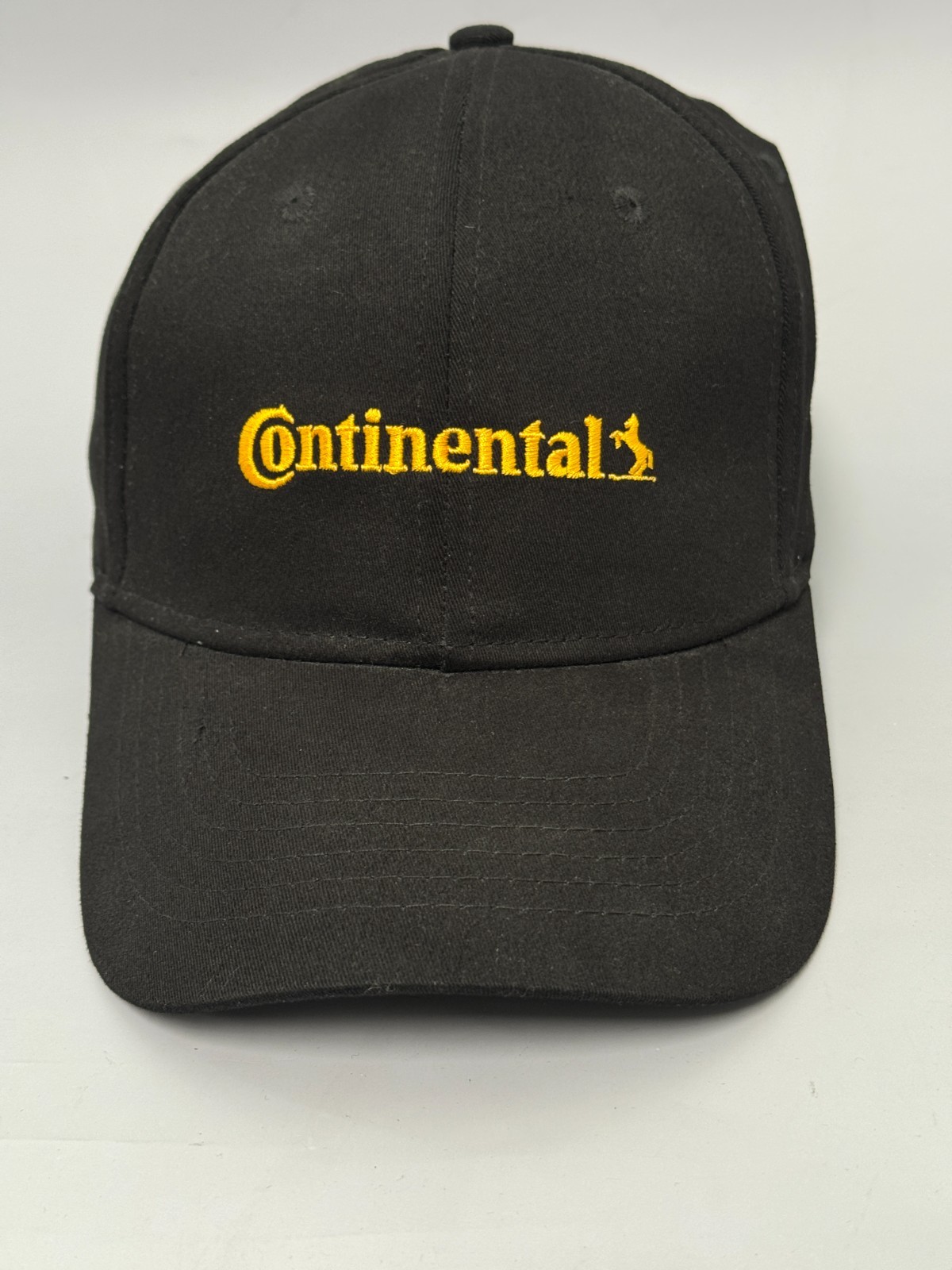 Continental Tires Black Logo Baseball Hat Cap Fitted Cotton/Spandex Stretch EU
