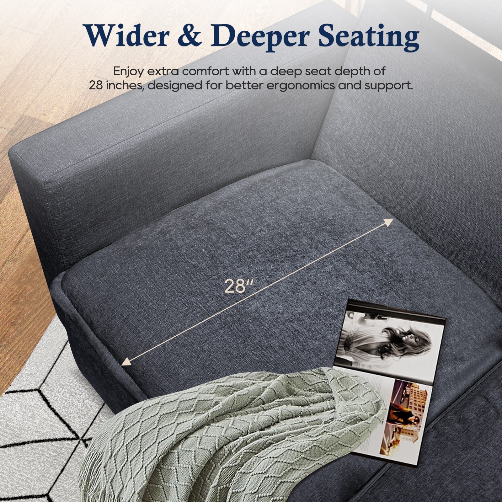 Electric Loveseat Recliner, Power Reclining Sofa with USB Ports, Cloud Couch